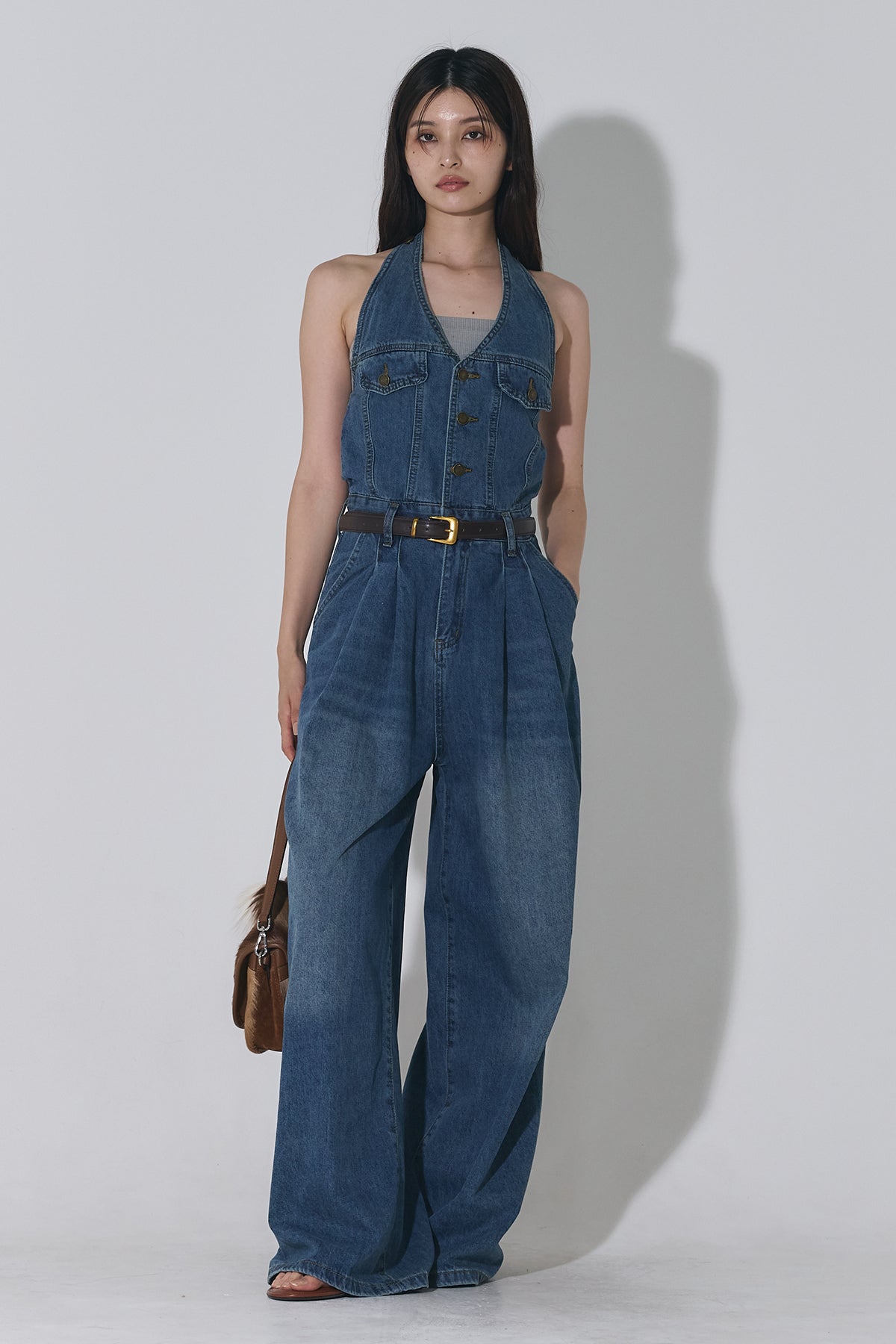 新品ANDREA & Co. デニムロングワンピース ノースリーブ ONE PIECE – ANDREA&Co.