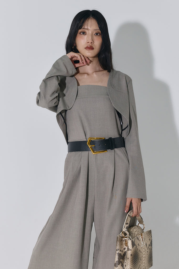 SET】ベアトップオールインワン+ノーカラーボレロジャケット – ANDREA&Co.
