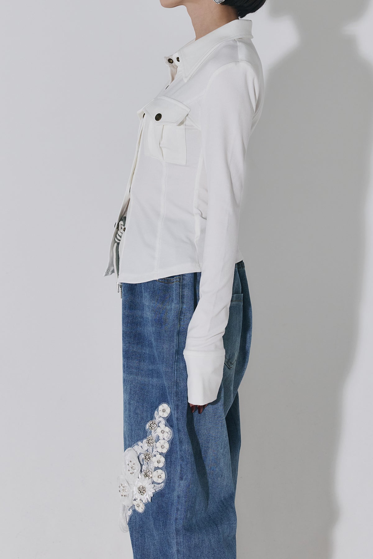 SET】シャツカラーカットソー+ワイドベルトタックパンツ – ANDREA&Co.