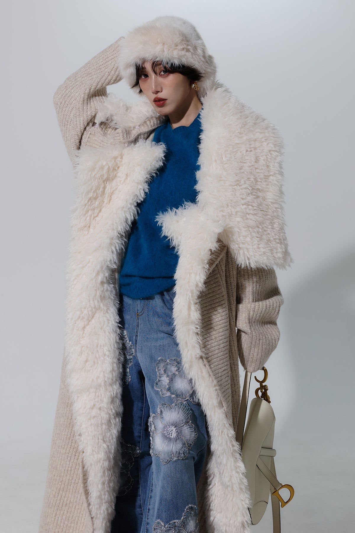 ファーコンビニットロングコート – ANDREA&Co