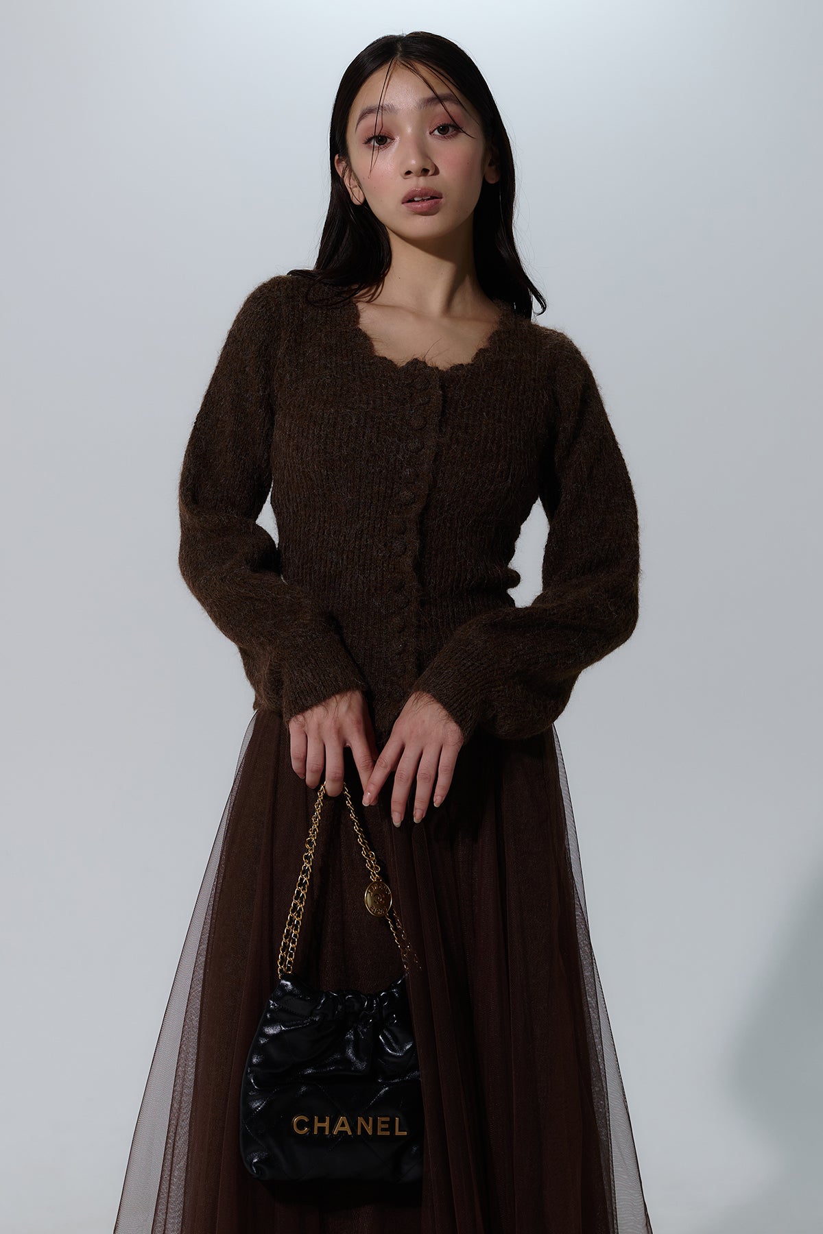 ANDREA & Co. チュールフレアスカート　ニット　セットアップ リブニットカーデ&チュールスカートセットアップ – ANDREA&Co.