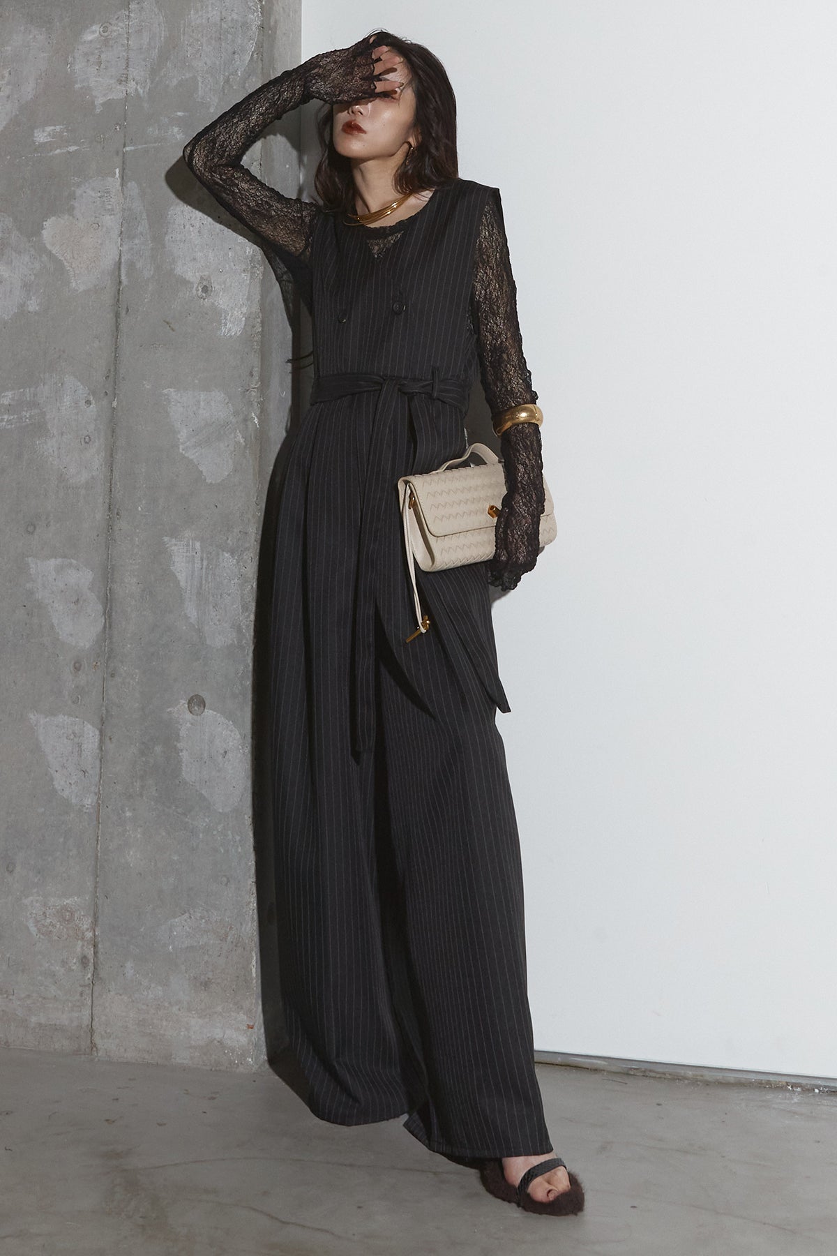 ベルテッドストライプロンパース – ANDREA&Co.