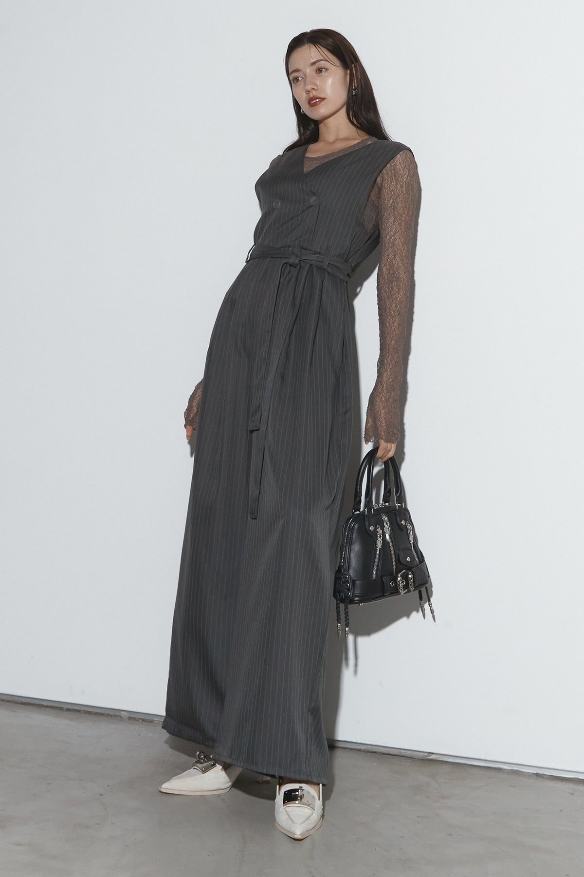 ベルテッドストライプロンパース – ANDREA&Co.