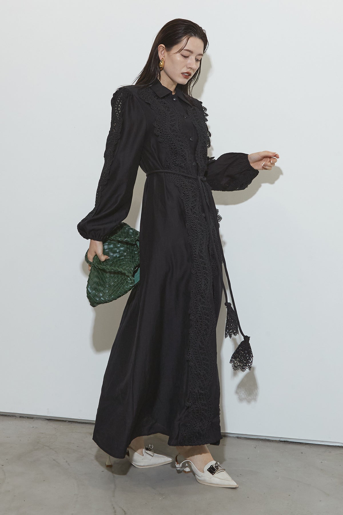 ANDREA & Co新品未使用AUBREYレースレイヤードワンピース ANDREA&Co新作レースレイヤードワンピース AUBREY】レースレイヤード