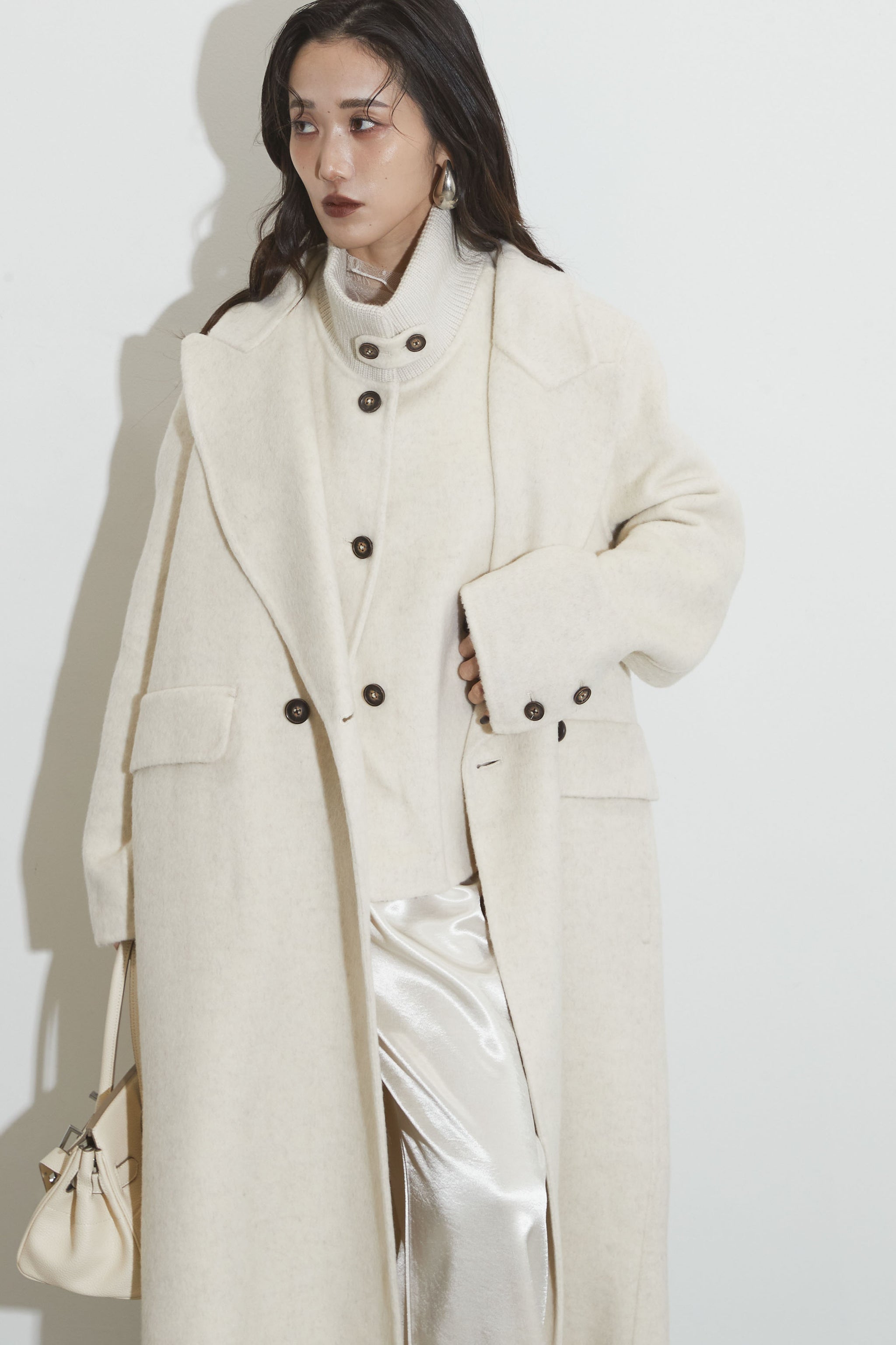 ★良品★kolor　アンゴラウール　ツートンチェスターコート　カラー Perfect Suit FActory チェスターコート コート アンゴラ混