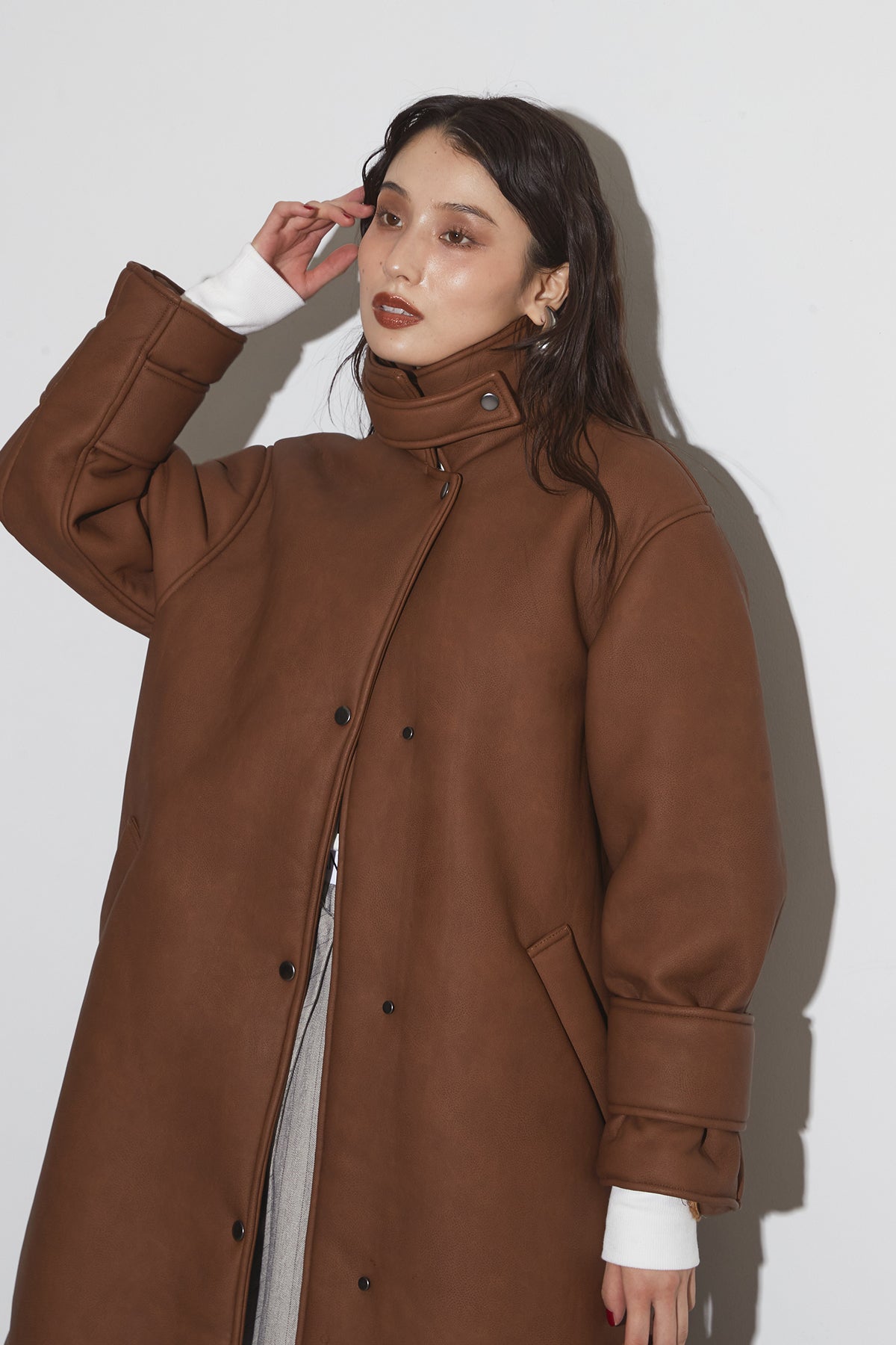BACKSIDE BOA LEATHER COAT – ANDREA&Co. BACKSIDE BOA LEATHER COAT – ANDREA&Co.
