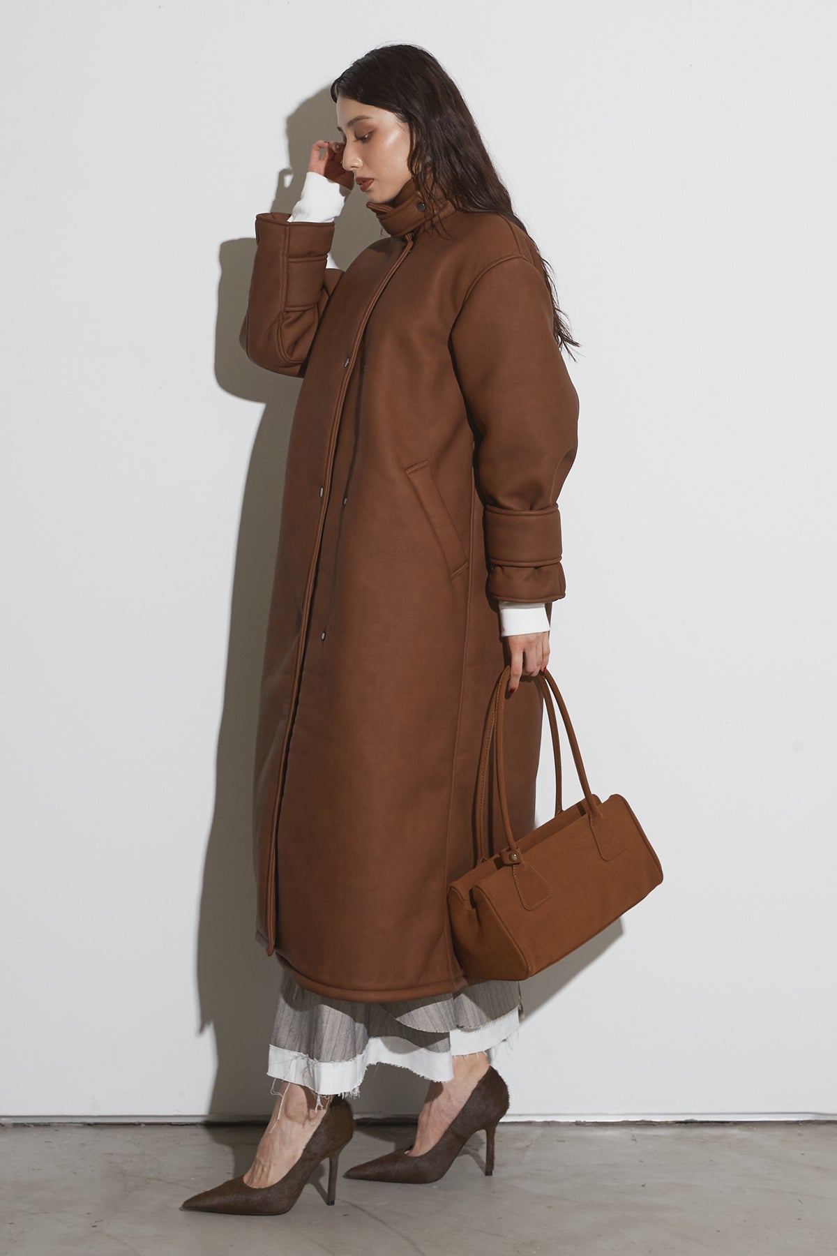 BACKSIDE BOA LEATHER COAT – ANDREA&Co.