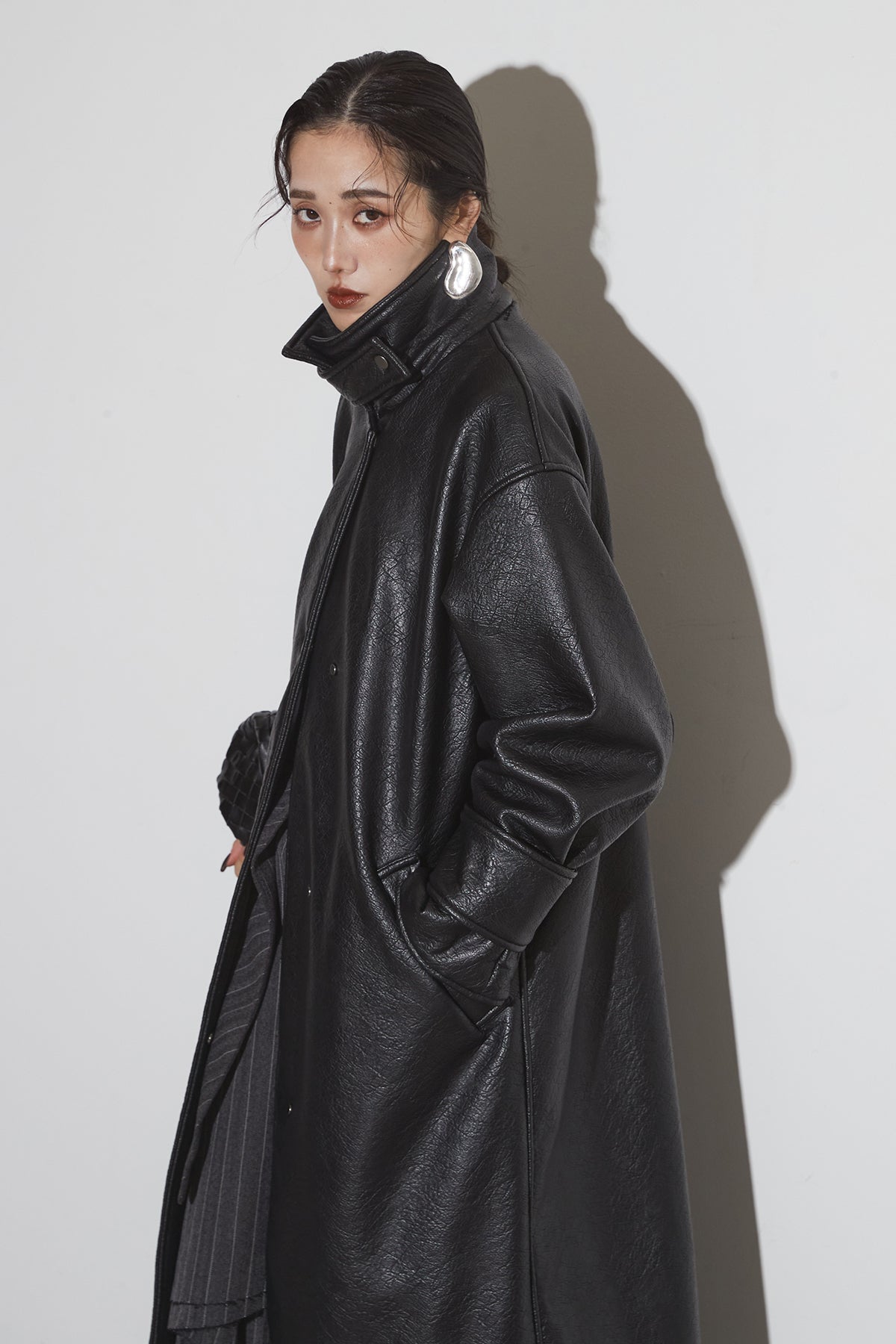 BACKSIDE BOA LEATHER COAT – ANDREA&Co.