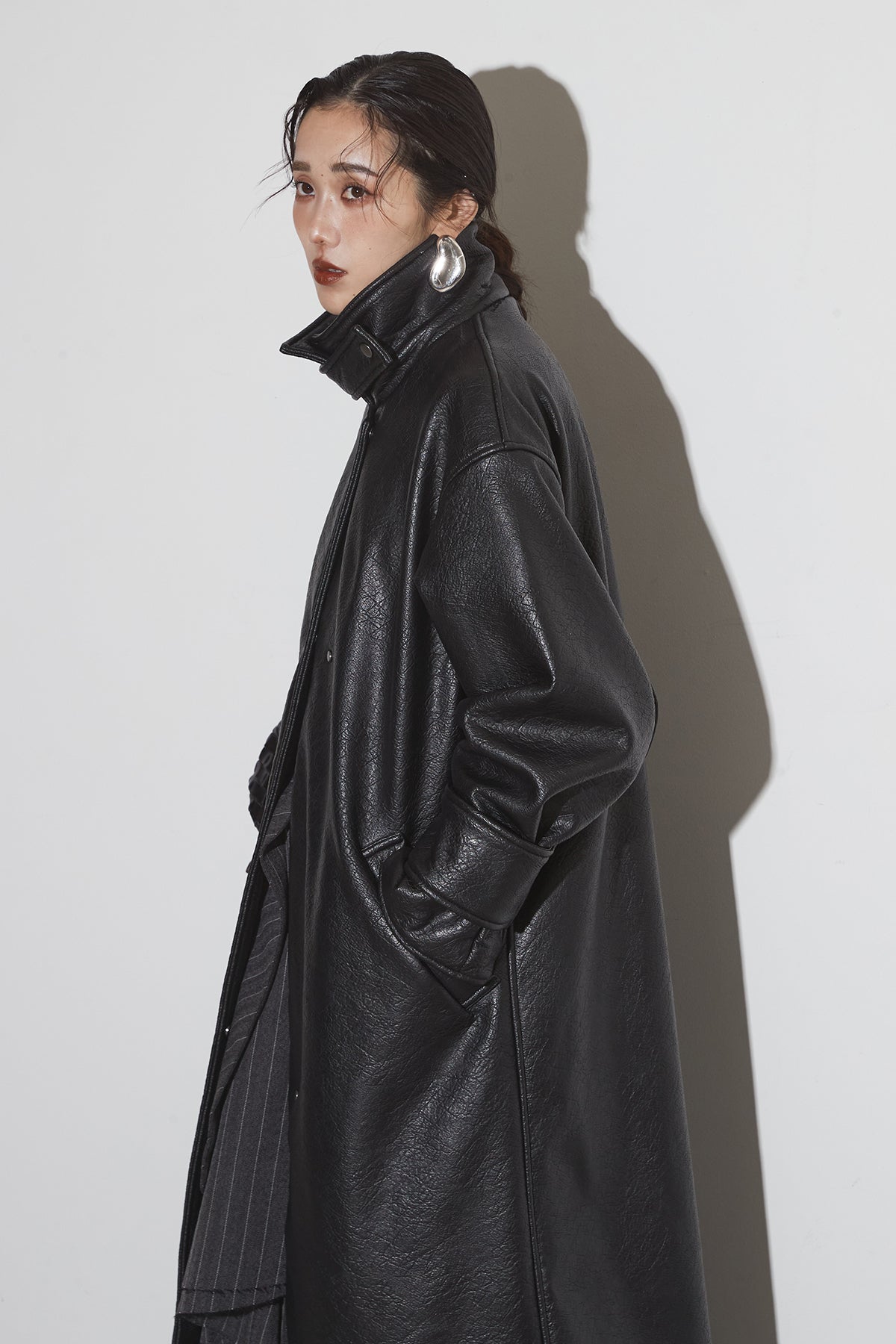 BACKSIDE BOA LEATHER COAT – ANDREA&Co.