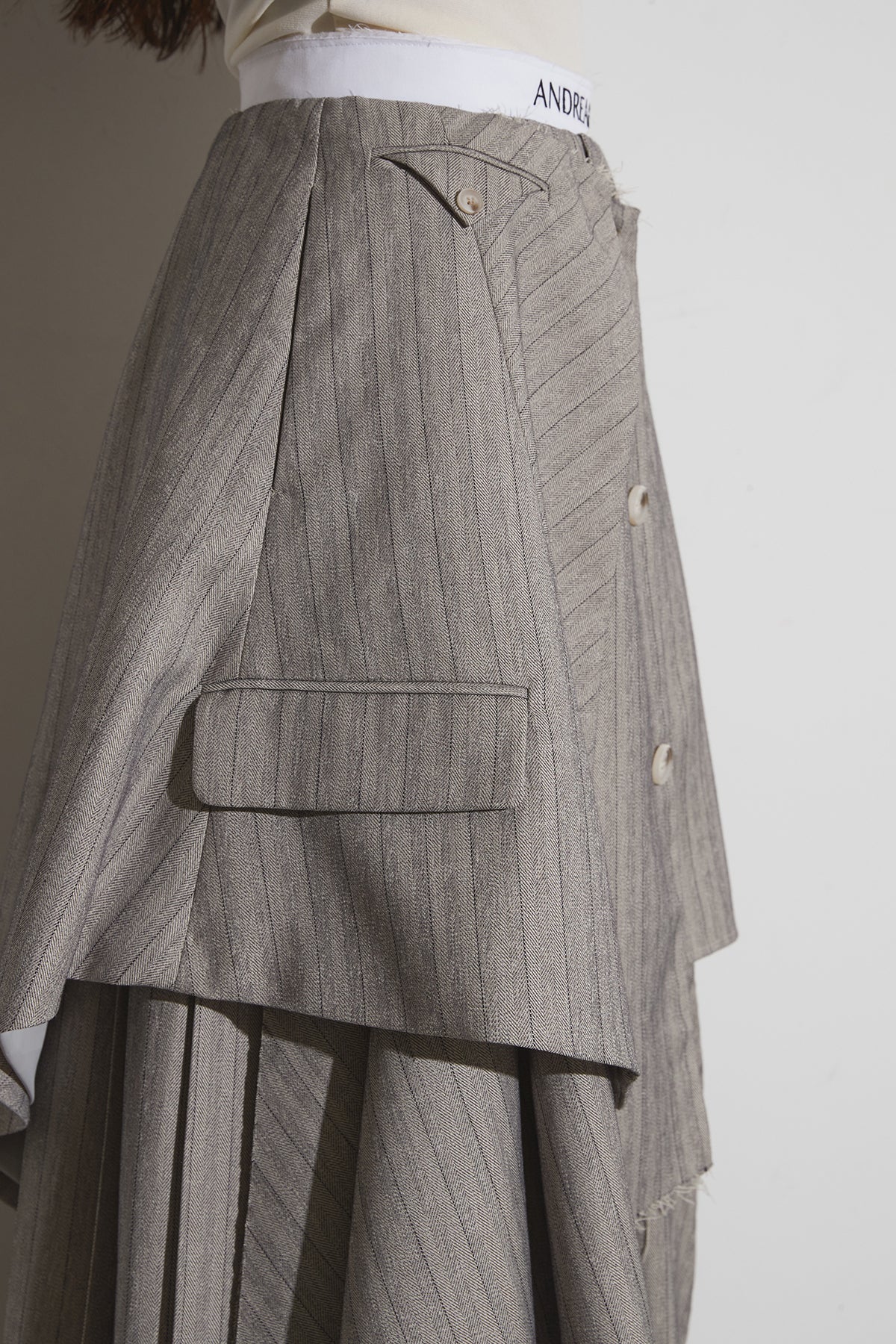 数量限定] STRIPE LAYERED TAILOR SKIRT – ANDREA&Co