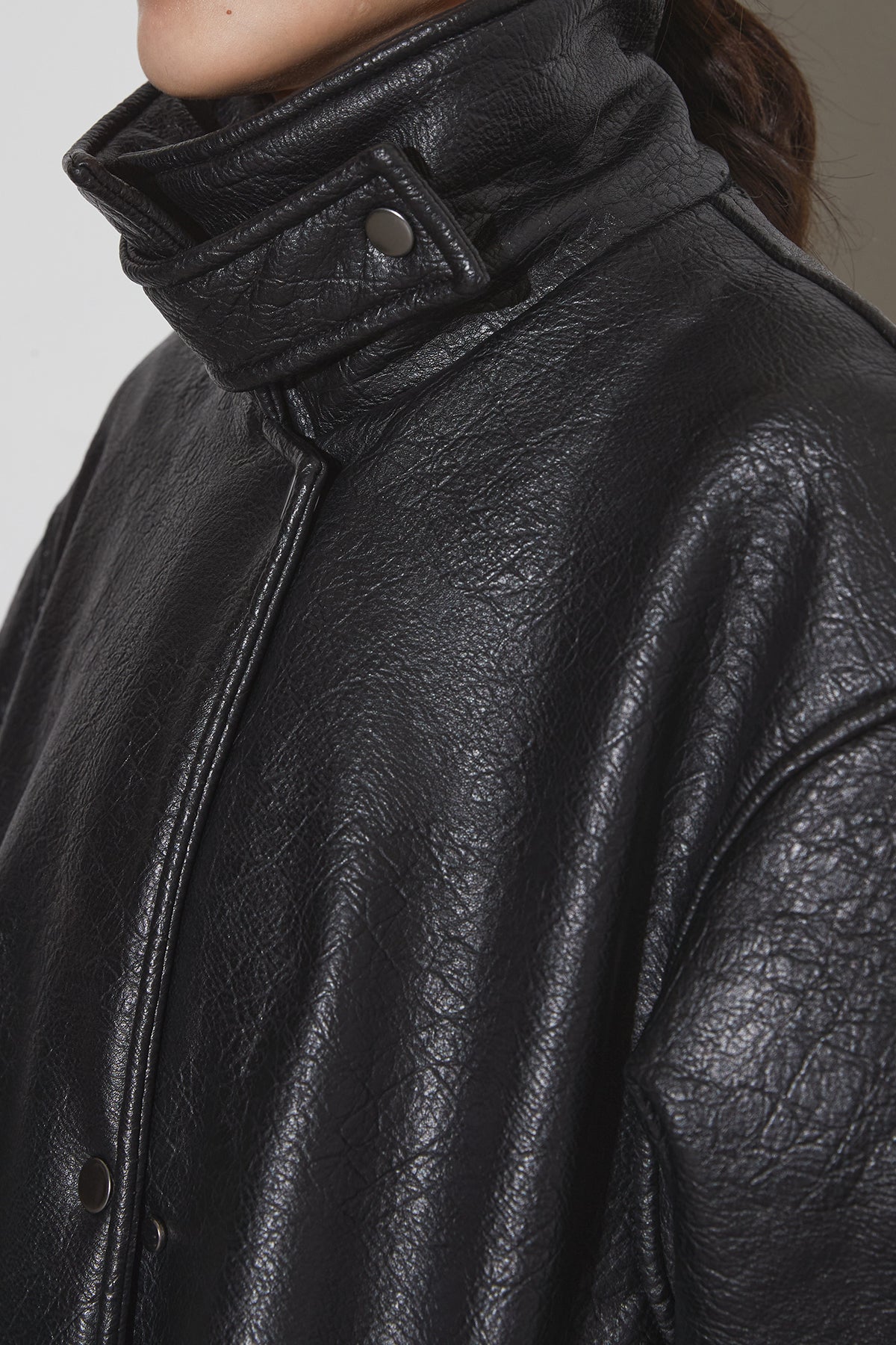 BACKSIDE BOA LEATHER COAT – ANDREA&Co.