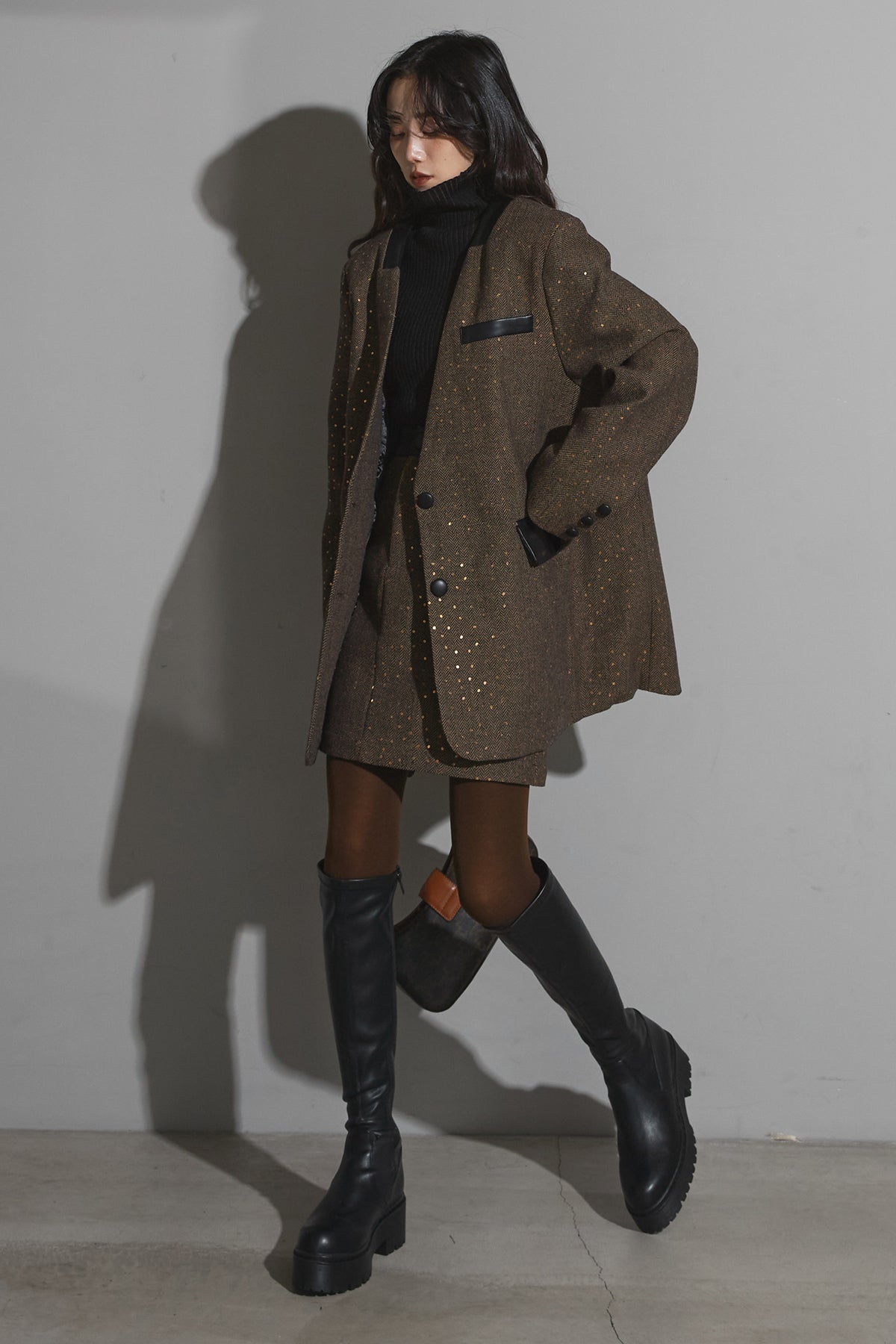 andrea&co ボタニカルジャガードスカート　アンドレアアンドコー ANDREA&Co. BOTANICAL JACQUARD SKIRT