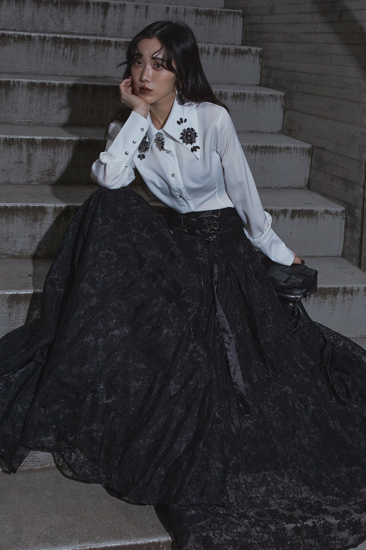 エースアンドレア　スカート 美品】ACEANDRARE エースアンドレア プリーツスカート