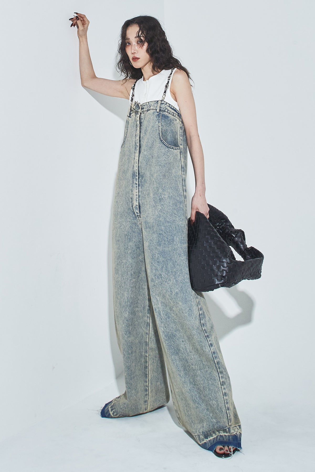 ANDREA A Co. ダークグレー サロペット ANDREA A Co. ダークグレー