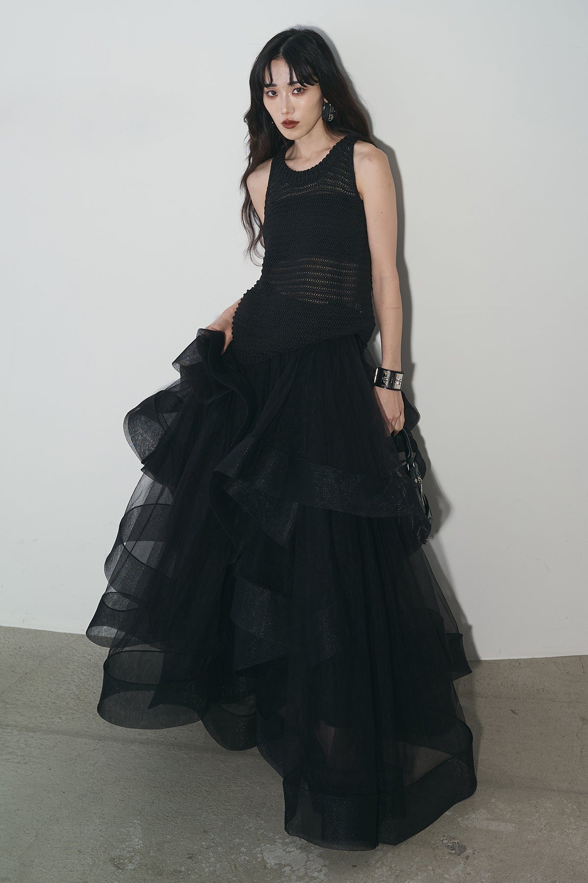 【AUBREY】ボリュームフリルチュールスカート AUBREY】ボリュームフリルチュールスカート – ANDREA&Co.