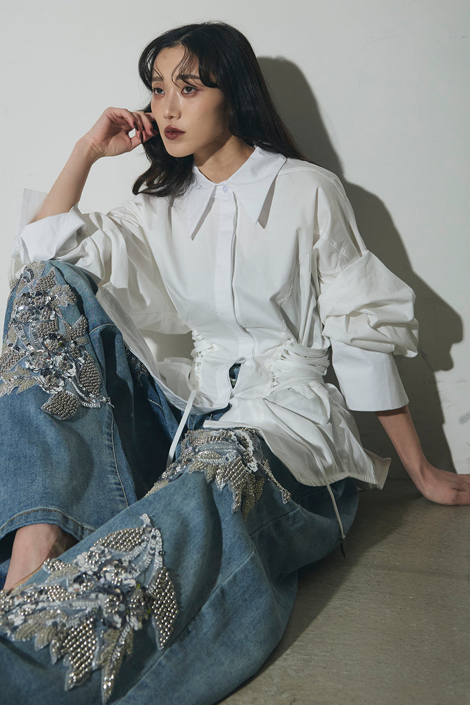 ウエストレースアップブラウス – ANDREA&Co.