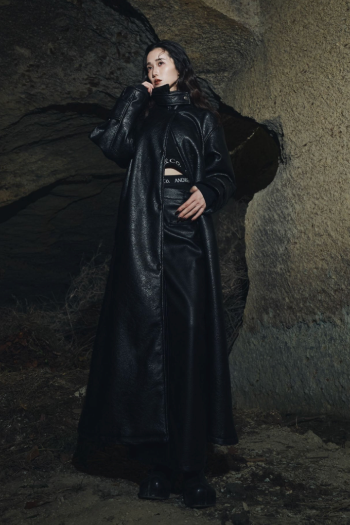 BACKSIDE BOA LEATHER COAT – ANDREA&Co