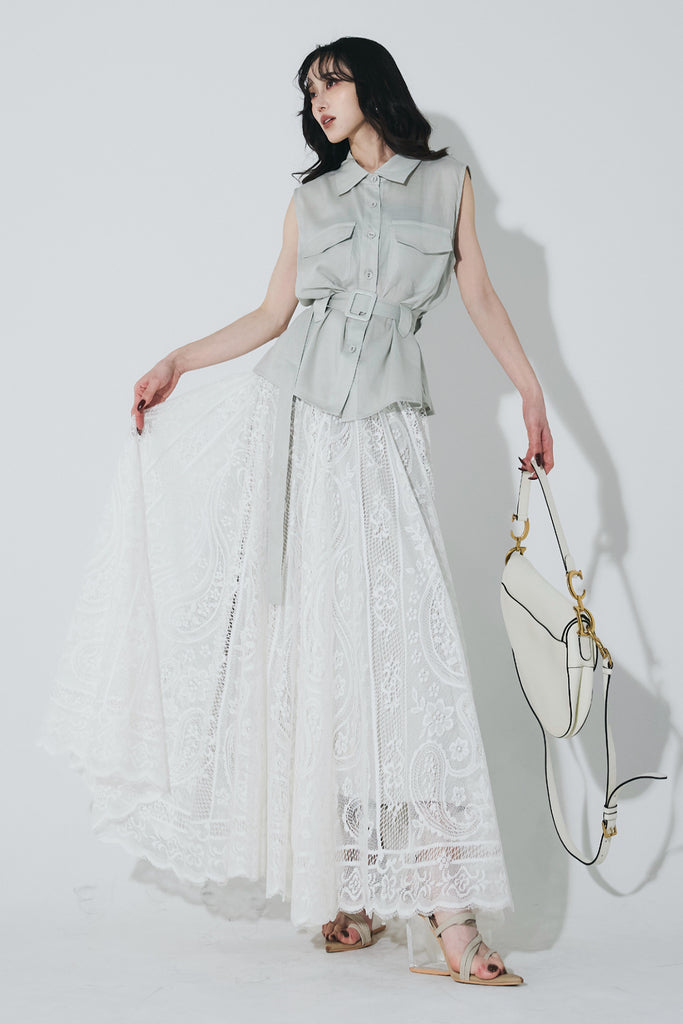 【ANDREA&Co.】ベルテッドレーススカートセットアップ ベルテッドレーススカートセットアップ – ANDREA&Co.