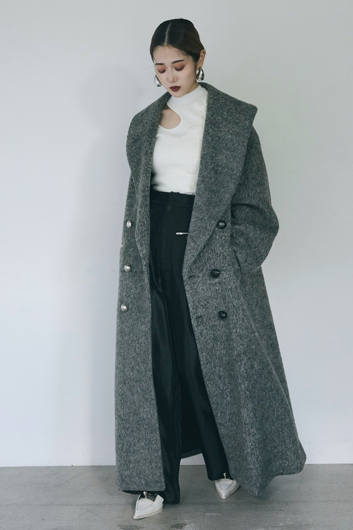 ANDREA & Co. オリーブグリーン コート ANDREA & Co. オリーブグリーン コート ANDREA & Co. オリーブ