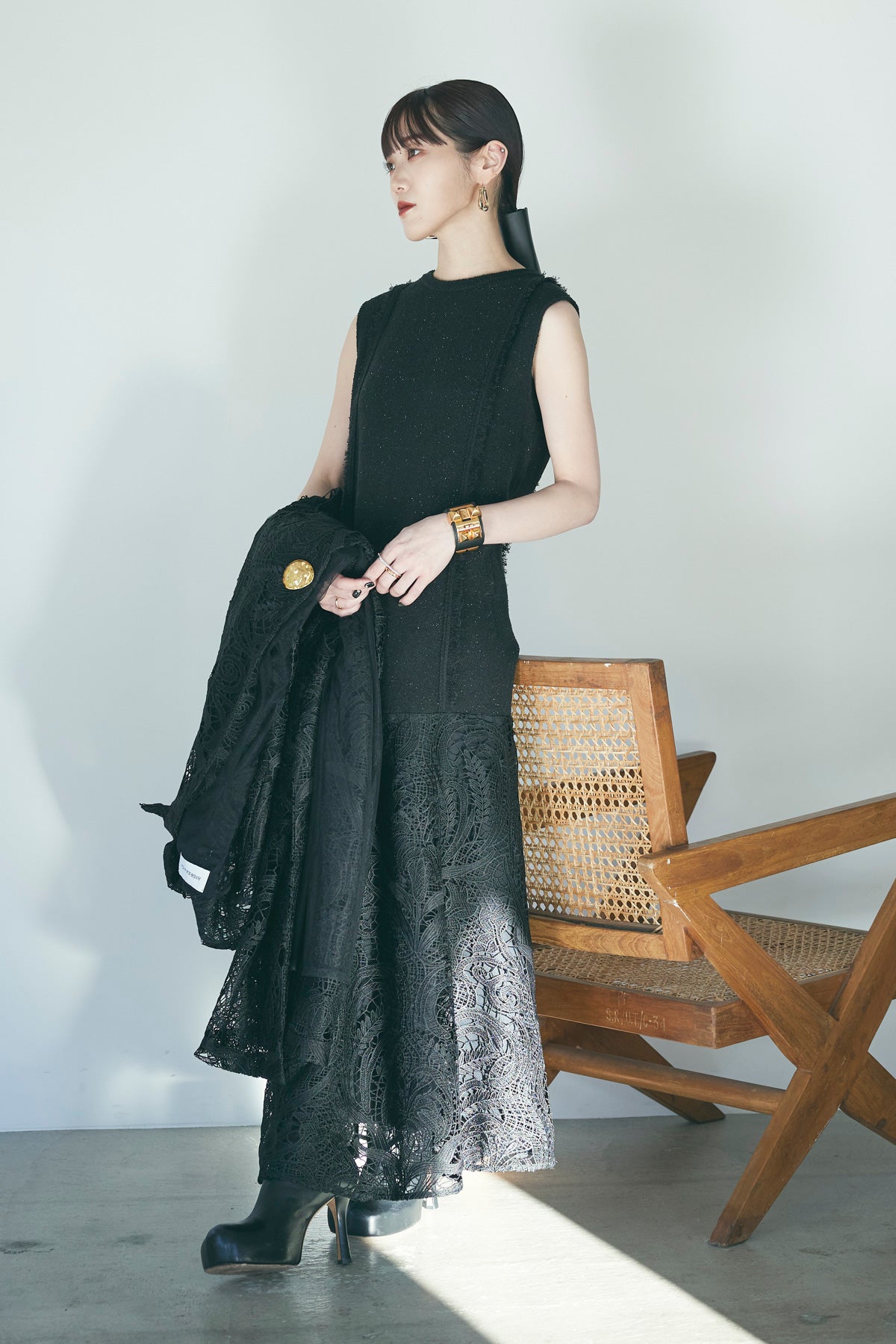 Coby lace trim ponte discount dress