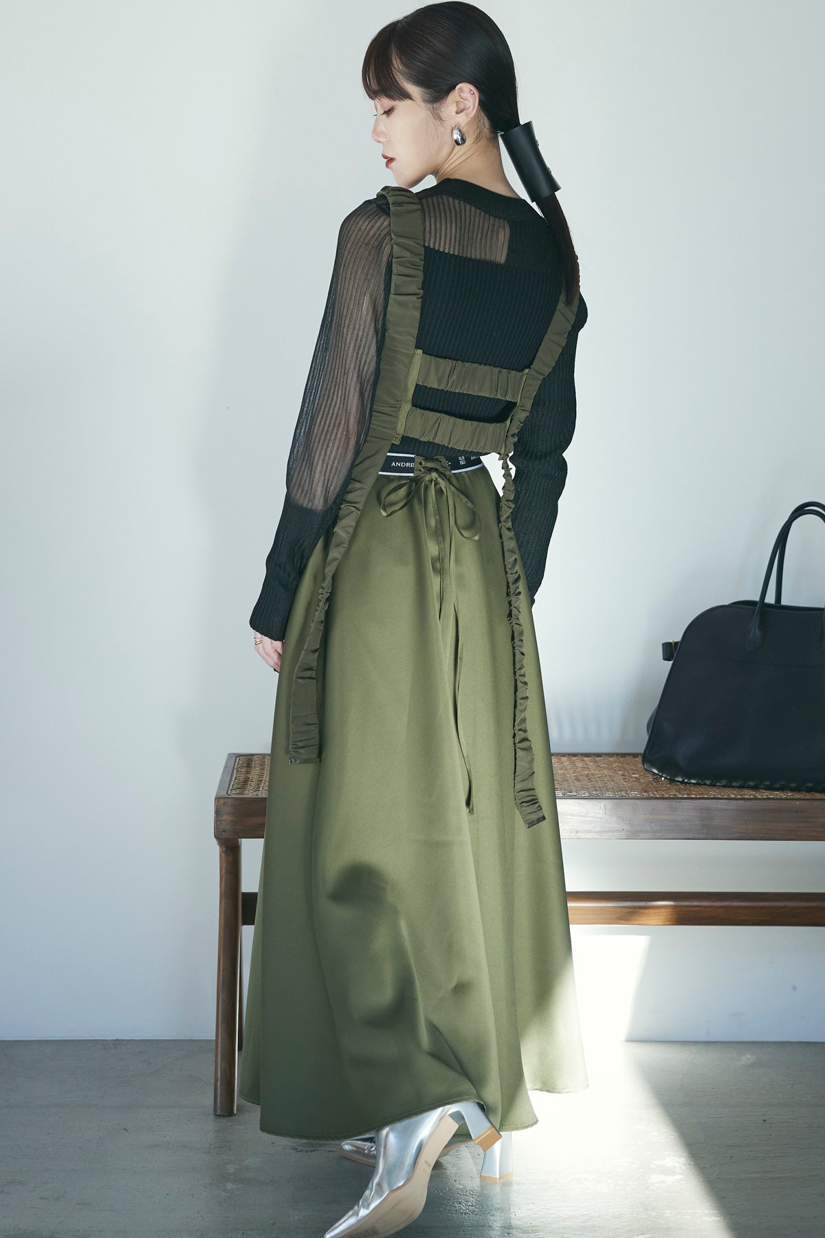 BUSTIER&LOGO SKIRT SET UP
