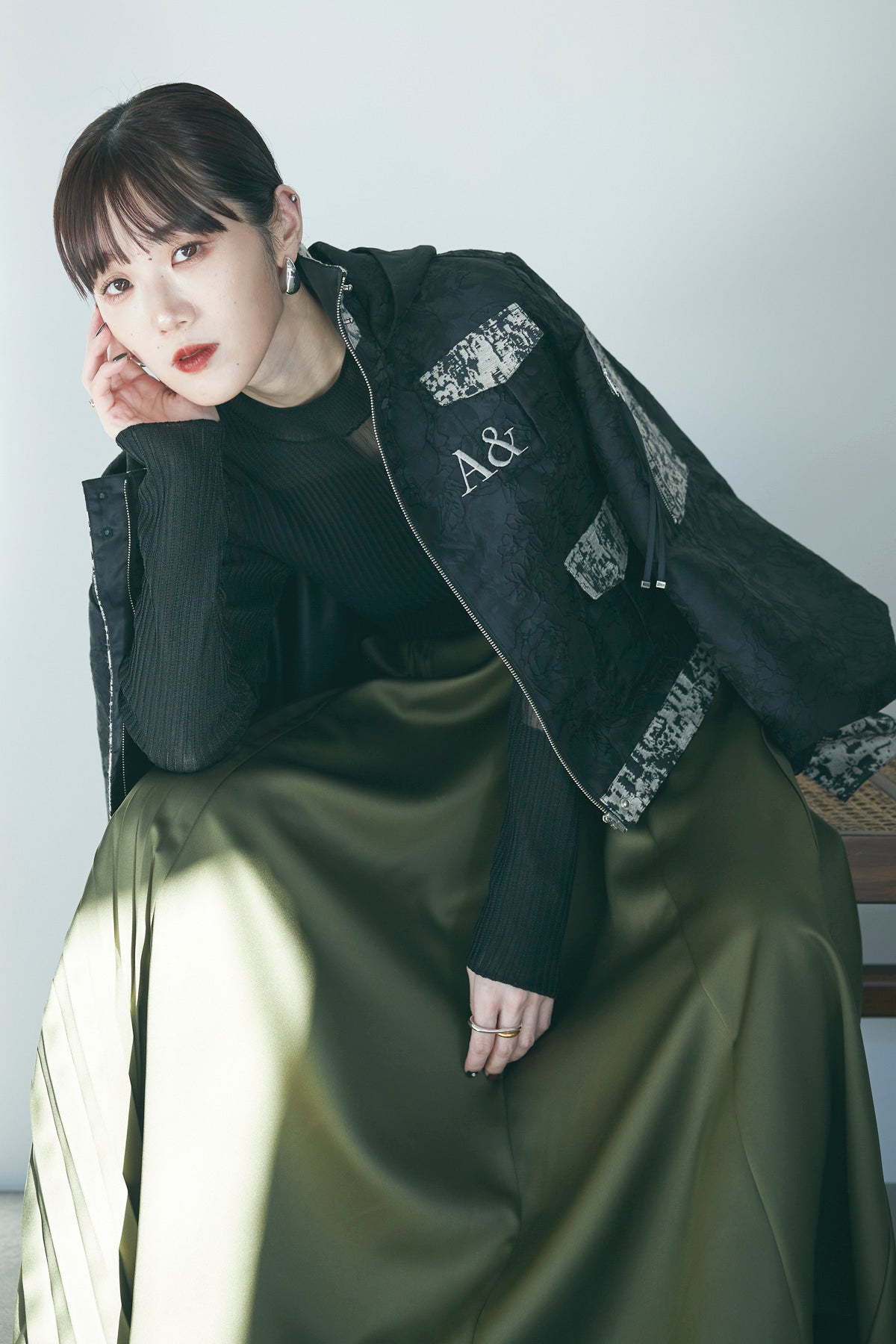 ジャケット・アウター ANDREA&Co. A& LOGO JACQARD MA-1 BLOUSON A& LOGO JACQARD MA-1 BLOUSON – ANDREA&Co.