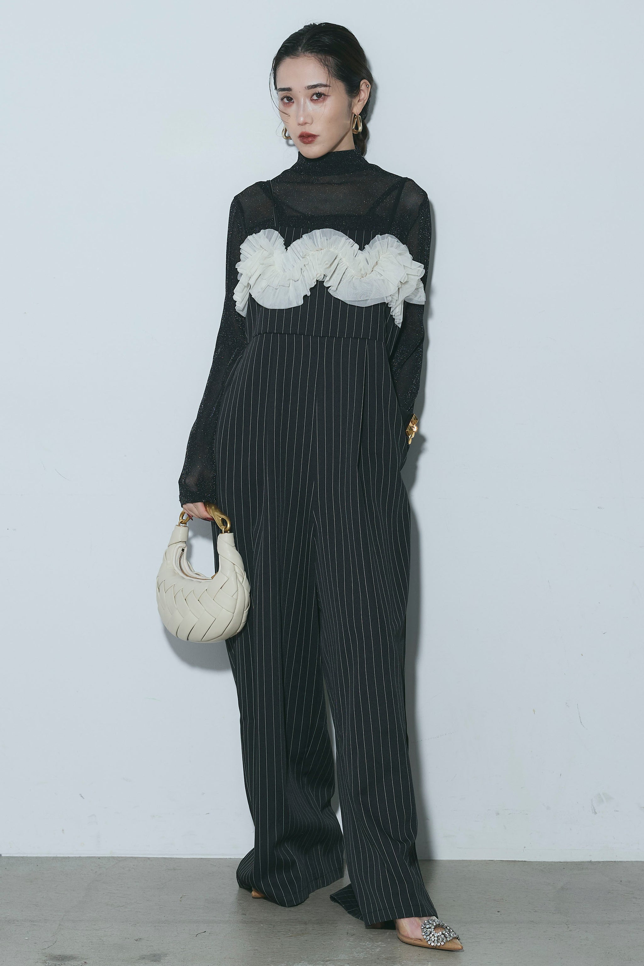 AUBREY ANDREA＆CO. フラワーパフスリーブワンピース