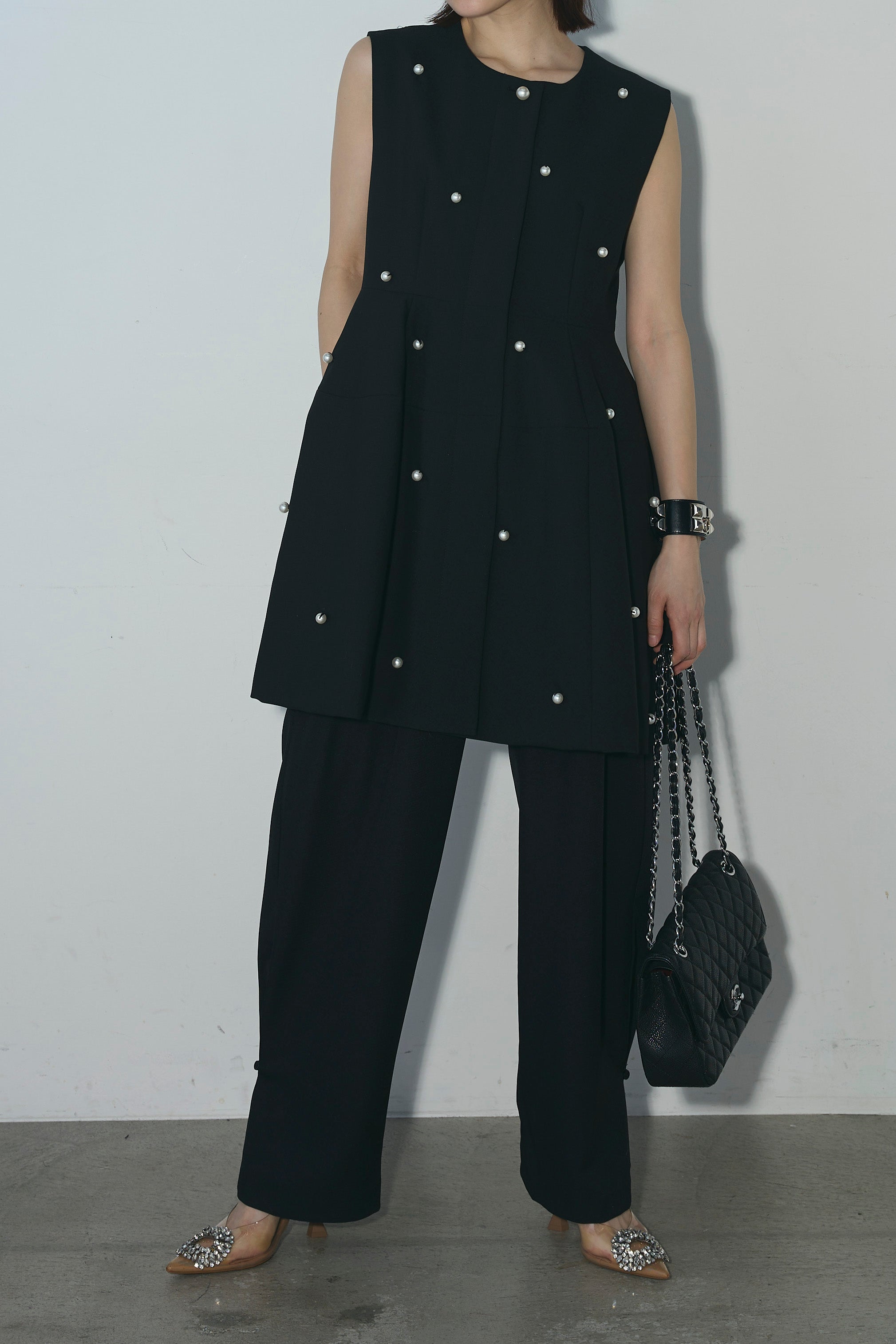 【ANDREA & Co.】 AUBREY オールインワン ブラック ベルト付 ANDREA & Co.】 AUBREY オールインワン ブラック ベルト付