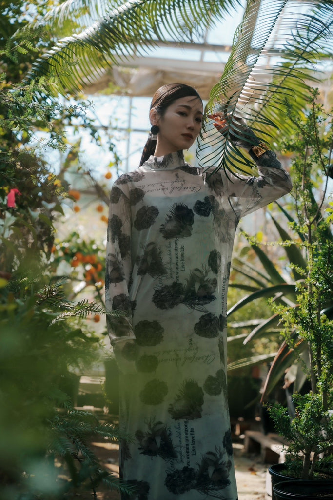 2022春の新作 ANDREA&Co. ジャガード SKIRT RIBBON JACQUARD ロング